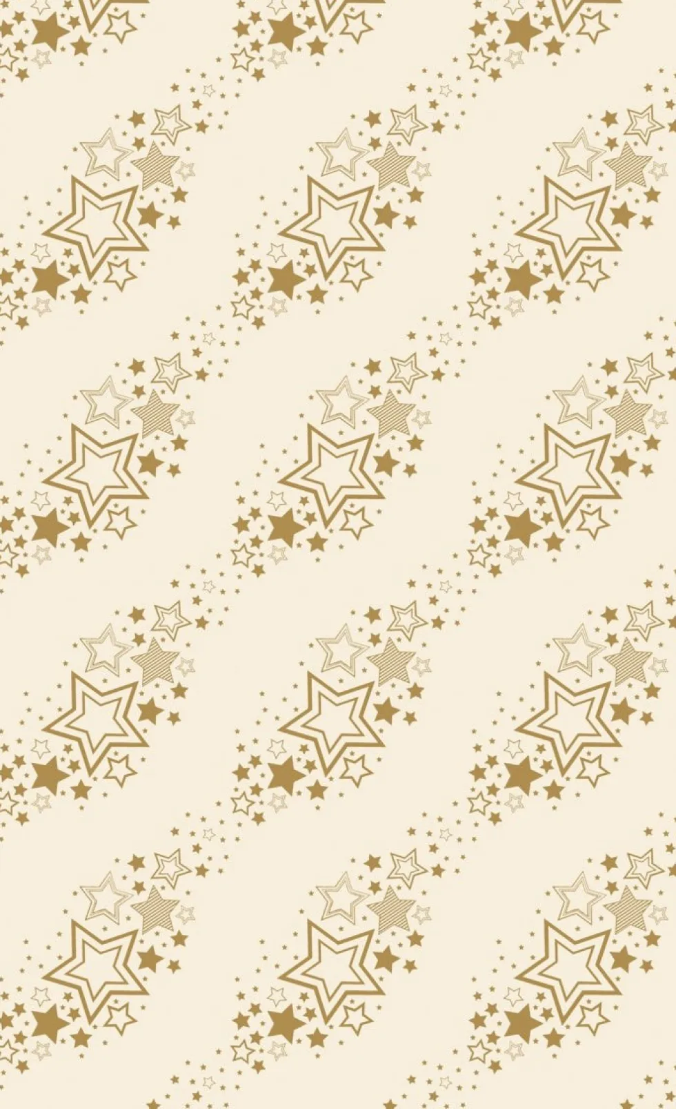 Duni tafelkleed Holiday Star crème / goud 220 x 138 cm