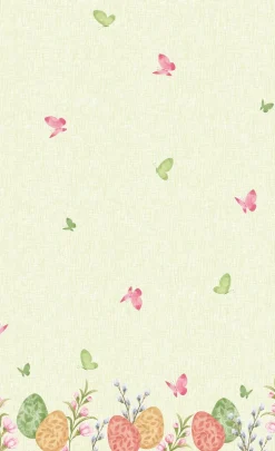 Duni tafelkleed Joyful Spring geel 138 x 220 cm