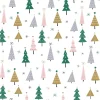 Duni tafelkleed Noel Trees wit 138 x 220 cm