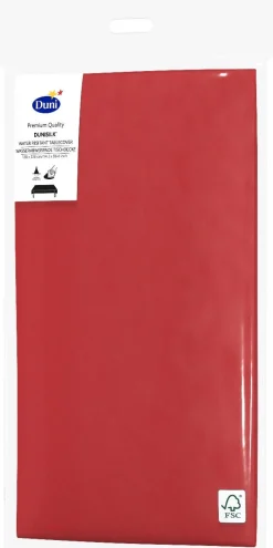 Duni tafelkleed rood 220 x 138 cm