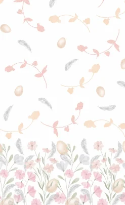 Duni tafelkleed Soft Easter wit 138 x 220 cm