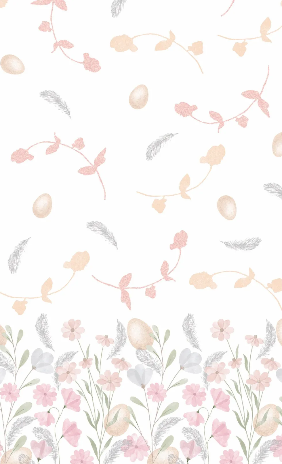 Duni tafelkleed Soft Easter wit 138 x 220 cm
