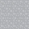 Duni tafelkleed Winter Flakes grijs 138 x 220 cm