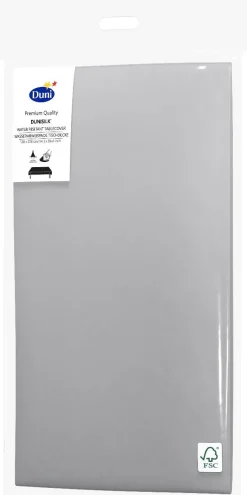 Duni tafelkleed zilver 220 x 138 cm