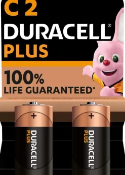 Duracell alkaline plus power C 2 stuks