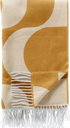 Dutch Decor plaid Swirl geel 140 x 180 cm