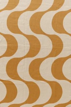 Dutch Decor plaid Swirl geel 140 x 180 cm