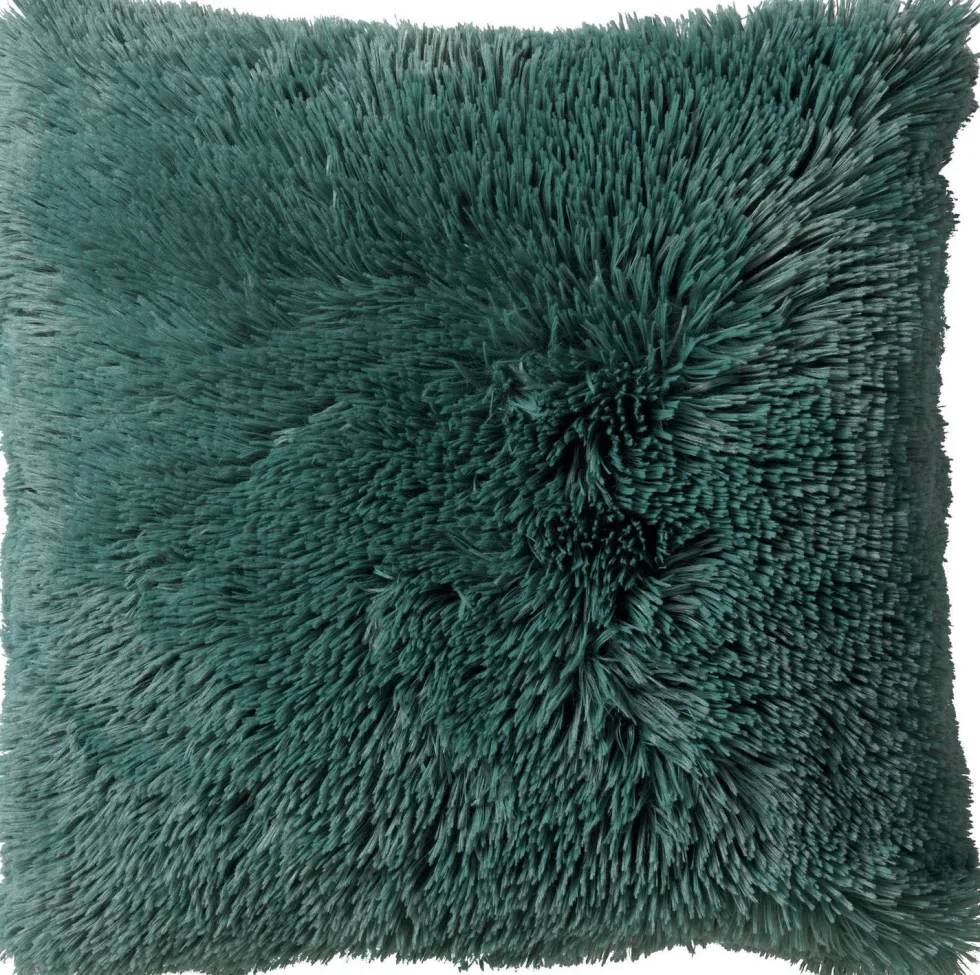 Dutch Decor sierkussen Fluffy groen 45 x 45 x 10 cm