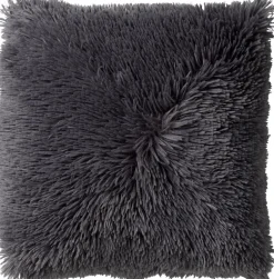 Dutch Decor sierkussen Fluffy antraciet 45 x 45 x 5 cm