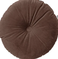 Dutch Decor sierkussen Olly bruin D 40 H 10 cm