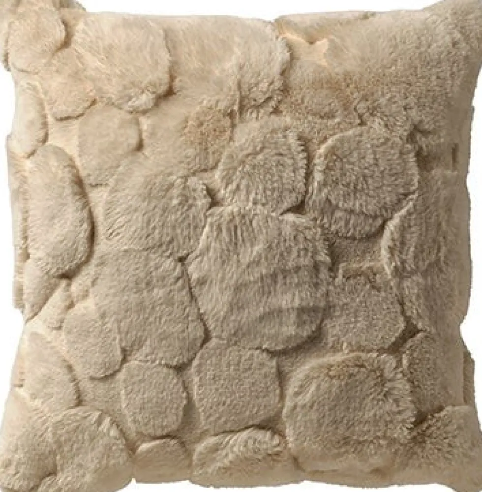 Dutch Decor sierkussen Pom beige 45 x 45 cm