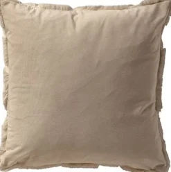 Dutch Decor sierkussen Pom beige 45 x 45 cm