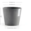 Ecopots bloempot Amsterdam grijs D 20 H 17,1 cm