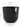 Ecopots bloempot Oslo donkergrijs D 45 H 39,2 cm