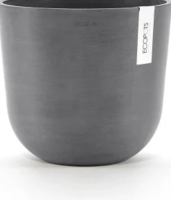 Ecopots bloempot Oslo grijs D 25 H 21,8 cm