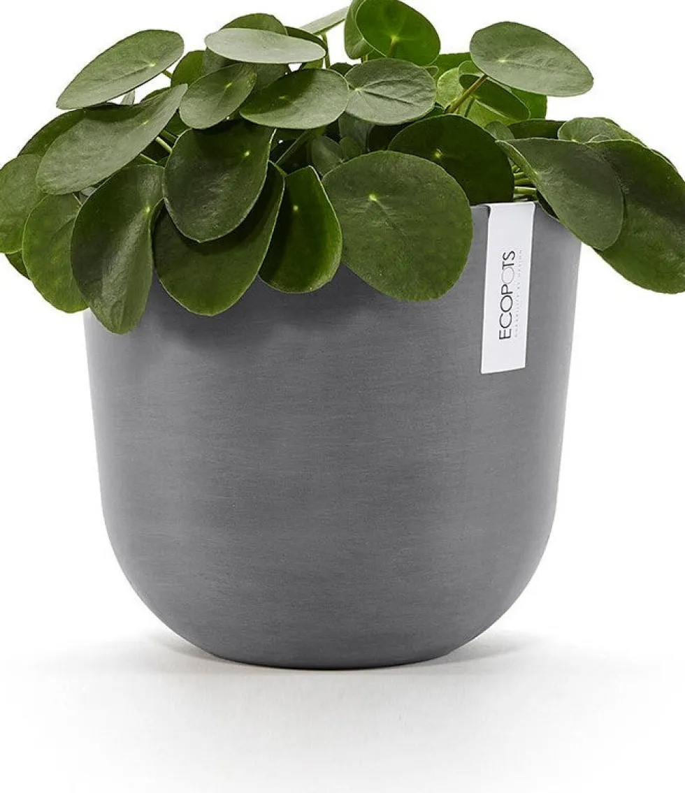 Ecopots bloempot Oslo grijs D 25 H 21,8 cm