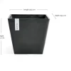 Ecopots bloempot Rotterdam donkergrijs 30 x 30 x 26 cm