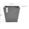 Ecopots bloempot Rotterdam grijs 30 x 30 x 26 cm