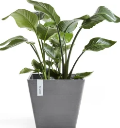 Ecopots bloempot Rotterdam grijs 30 x 30 x 26 cm