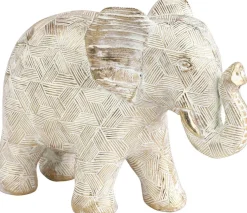 Eglo beeld Ishikari olifant goud / wit 20 x 8 x 15 cm