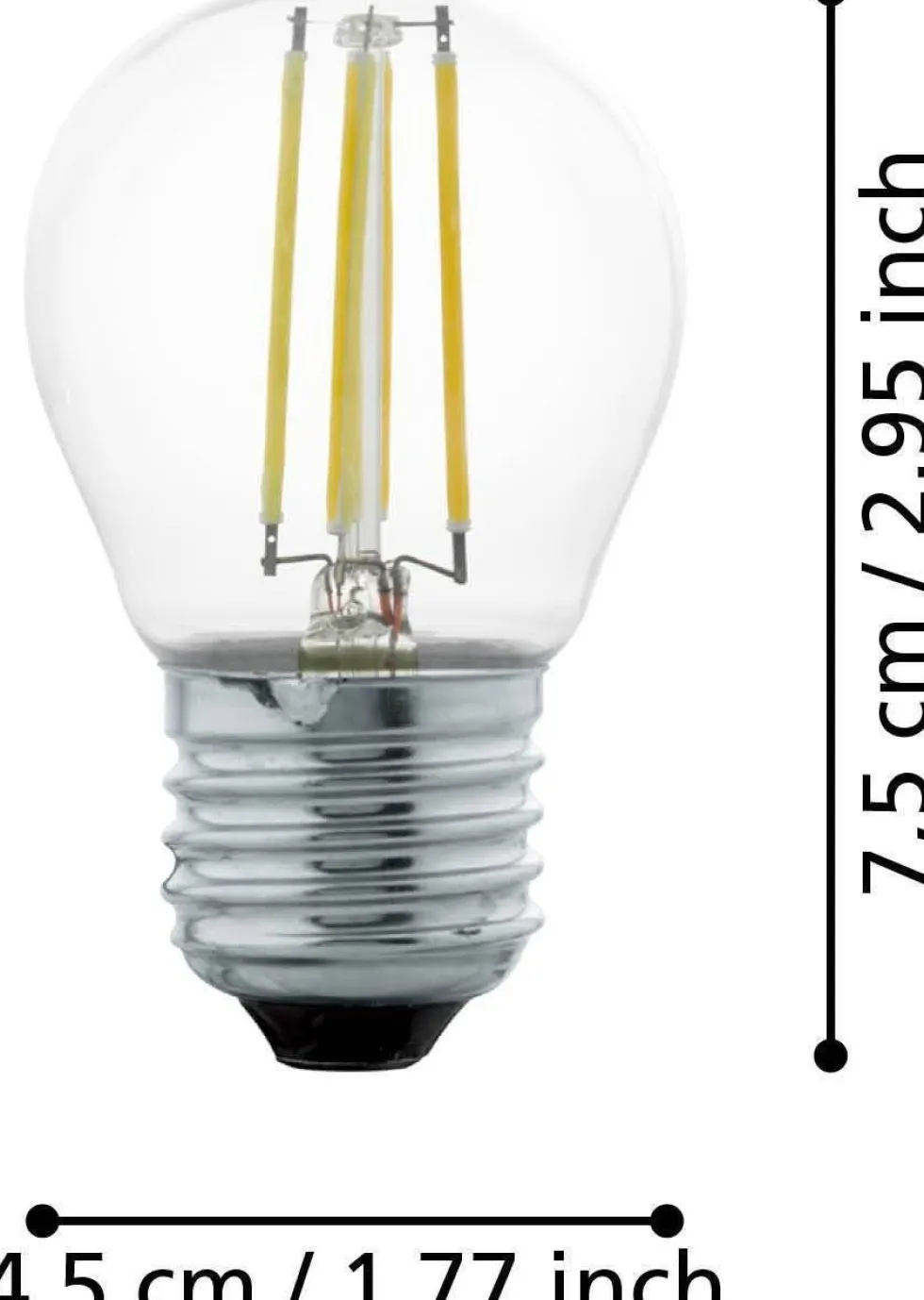 Eglo LED lamp E27 Filament Kogel warm wit 350 lm 4 W