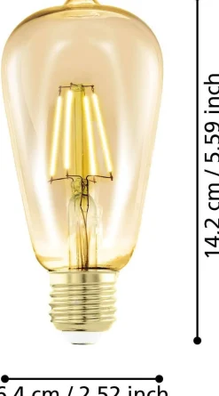 Eglo LED lamp E27 Golden Age extra warm 300 lm 4 W ST64