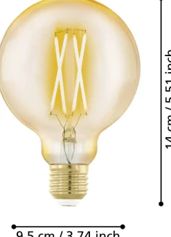 Eglo LED lamp E27 Golden Age extra warm 300 lm 4 W Globe 95
