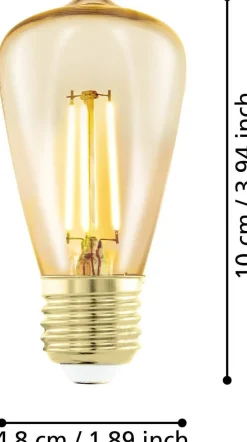 Eglo LED lamp E27 Golden Age extra warm 300 lm 4 W ST48