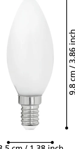 Eglo LED lamp E14 Milky warm wit 470 lm 4 W
