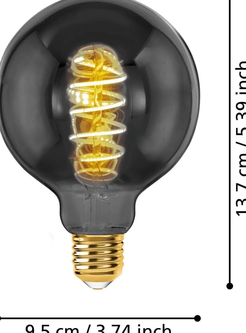 Eglo LED lamp E27 Spiraal extra warm wit 100 lm 4W G95