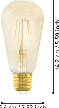 Eglo LED lamp E27 Vintage extra warm 270 lm 4 W ST64
