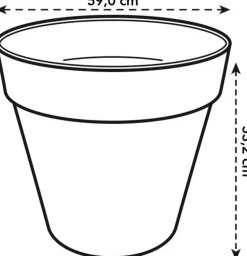 Elho bloempot Loft Urban antraciet D 54 H 58 cm