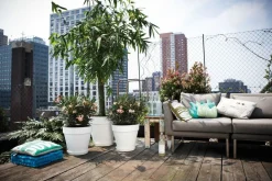 Elho bloempot Loft Urban wit D 48,5 H 44,5 cm