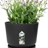Elho bloempot met waterreservoir Greenville zwart D 16 H 15,3 cm