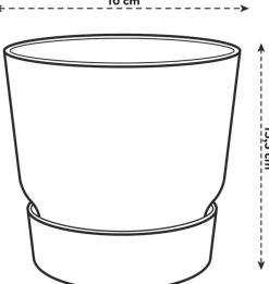 Elho bloempot met waterreservoir Greenville zwart D 16 H 15,3 cm