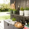 Elho bloempot met waterreservoir Greenville wit D 16 H 15,3 cm