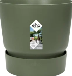 Elho bloempot met waterreservoir Greenville groen D 24,5 H 23,3 cm