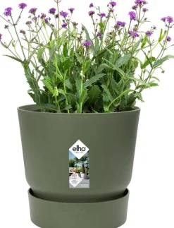 Elho bloempot met waterreservoir Greenville groen D 14 H 13,4 cm
