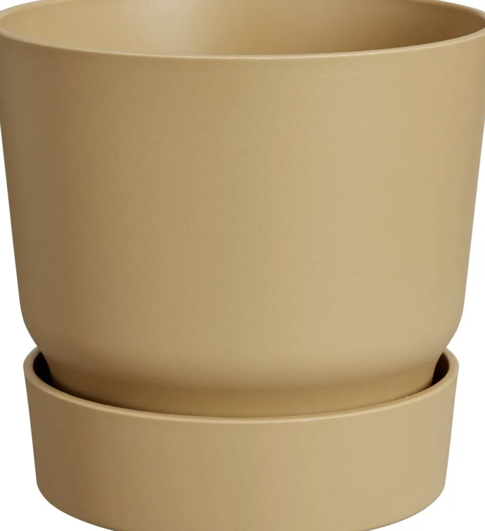 Elho bloempot op voet Greenville beige D 19,5 H 18,4 cm