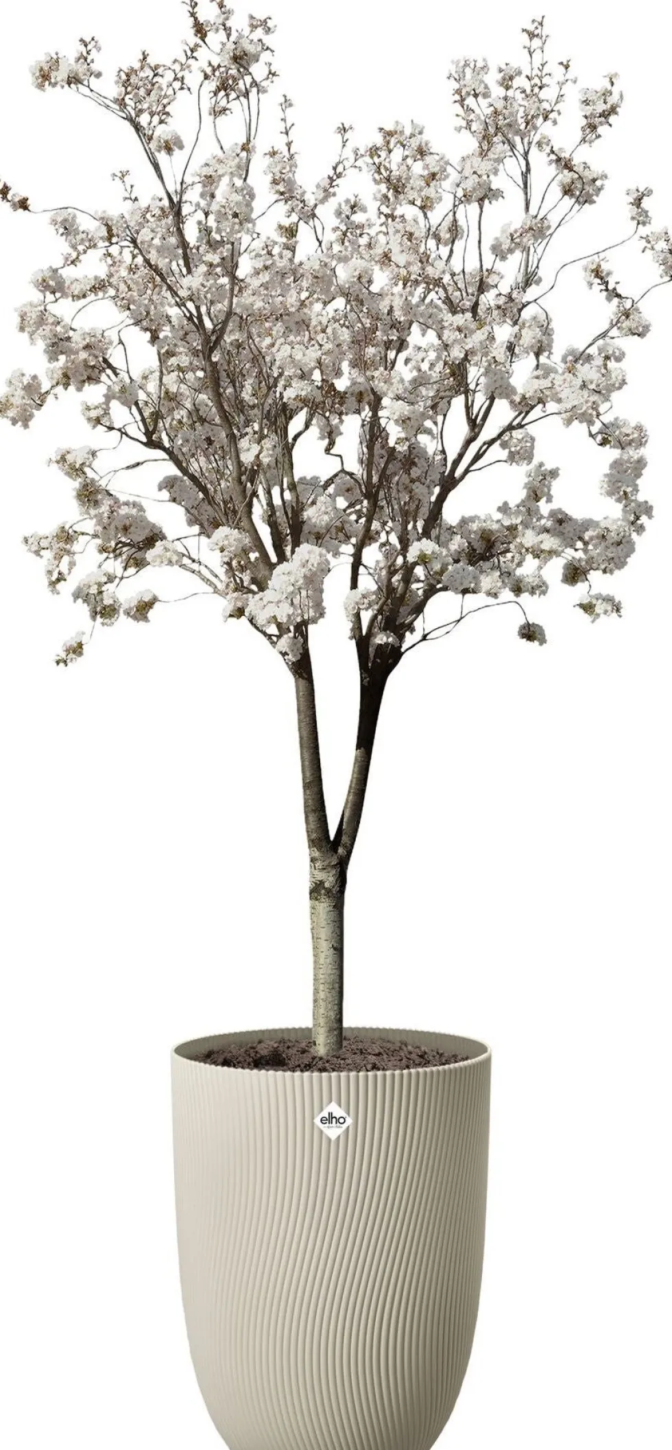 Elho bloempot Sereh beige D 39 H 53,4 cm