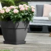 Elho bloempot Vibia Campana antraciet 28,8 x 28,8 x 28,2 cm