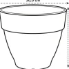 Elho bloempot Vibia Campana antraciet D 29,8 H 25,8 cm