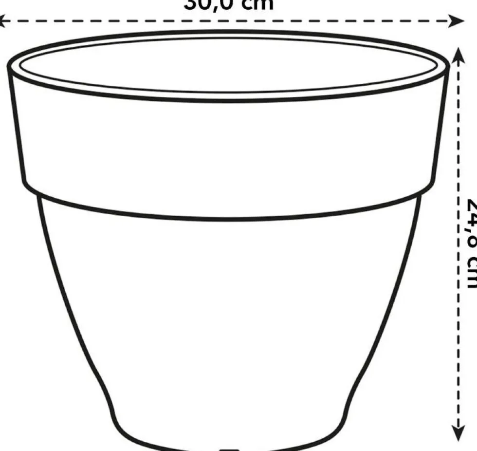 Elho bloempot Vibia Campana antraciet D 29,8 H 25,8 cm