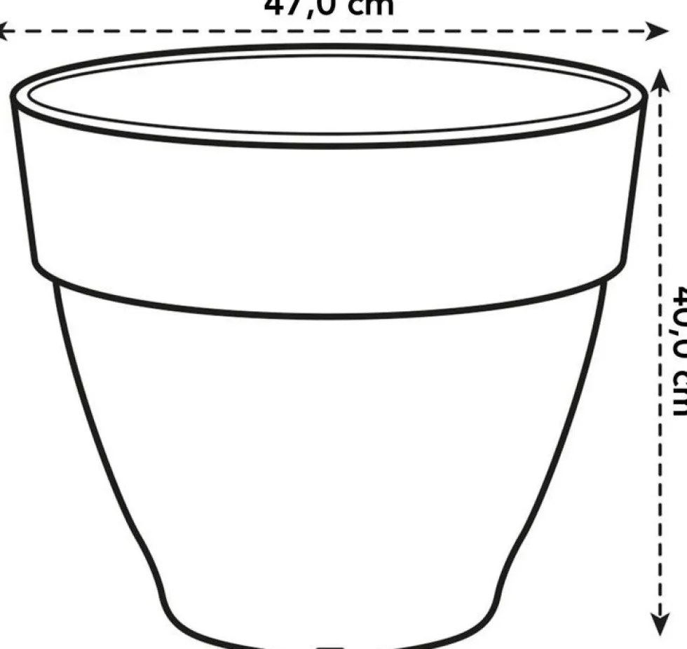 Elho bloempot Vibia Campana antraciet D 47 H 40,4 cm