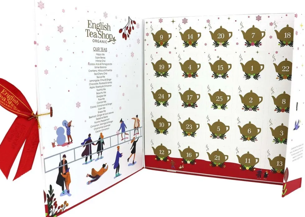 English Tea Shop adventskalender boek wit bio kruidenthee 25 stuks