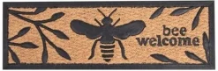 Esschert Design kokosmat Bijenprint naturel 75 x 25,2 cm