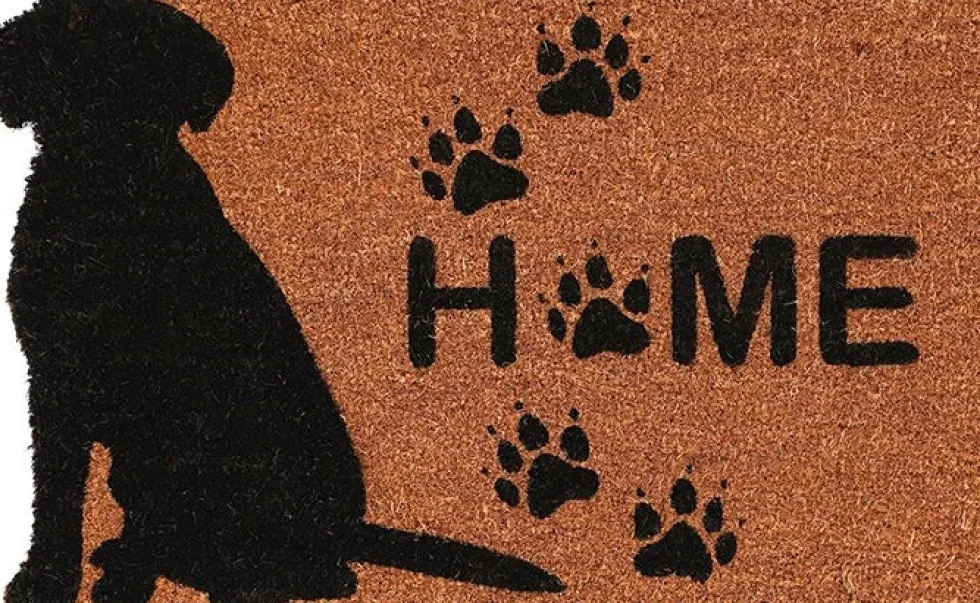 Esschert Design kokosmat Home hond naturel 75 x 45 cm