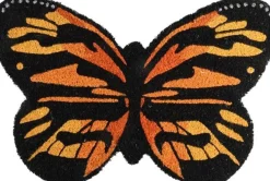 Esschert Design kokosmat vlinder oranje 60 x 40 cm