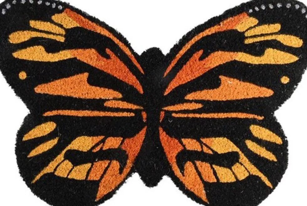 Esschert Design kokosmat vlinder oranje 60 x 40 cm