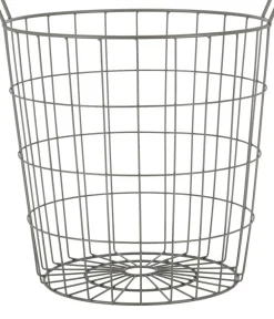 Esschert Design opbergmand Karel grijs D 42 H 44 cm